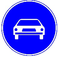 תמרור 219 — דרך לרכב מנועי בלבד