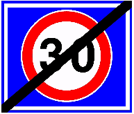 תמרור 223 — קצה אזור מיתון תנועה