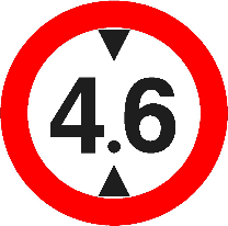 תמרור 416 — אסורה הכניסה לרכב שגבהו –כולל המטען-עולה על מספר המטרים הרשום בתמרור