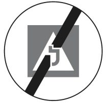 תמרור 419 — קצה האזור האסור ללימוד נהיגה