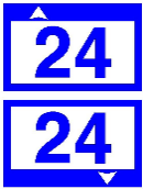 תמרור 612 — מספר הקילומטר בדרך: בדרך מהירה – בצבע כחול, בדרך ראשית – בצבע אדום, בדרך איזורית – בצבע ירוק ובדרך מקומית – בצבע שחור. החץ מראה את סדר המיספור (עולה או יורד) של הקילומטרים בכוון הנסיעה